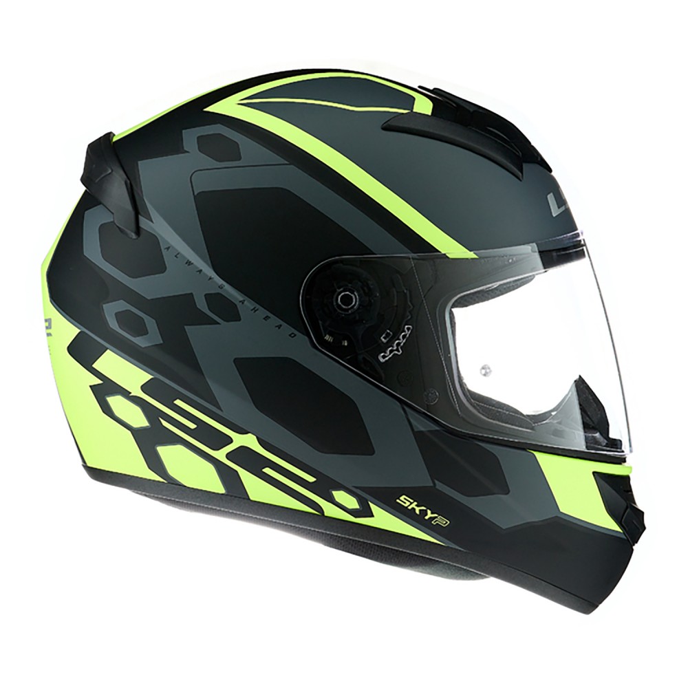 Casco Integral Para Moto Ls Rookie Mein Negro Mate Fluo Talle Xl