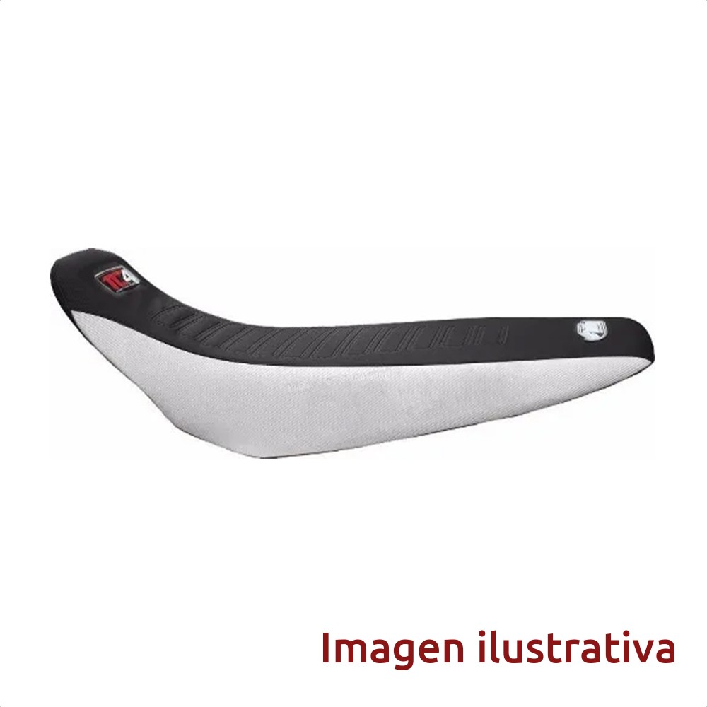 Funda Asiento Honda Tornado Hi Fly Tc4 Antideslizante Blanca y negra