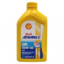 Aceite Shell Mineral Advance Ax5 20w 50 4t 1l
