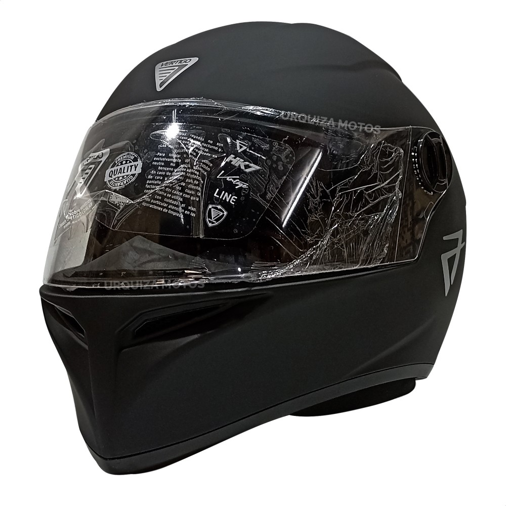 Casco Moto Integral Vertigo V Monochrome Negro Mate Talle Xl