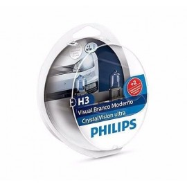 Lampara Philips H3 Crystalvision Ultra 12V 55W Pack