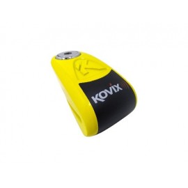 Traba Disco Kovix Con Alarma Amarillo Perno 10mm