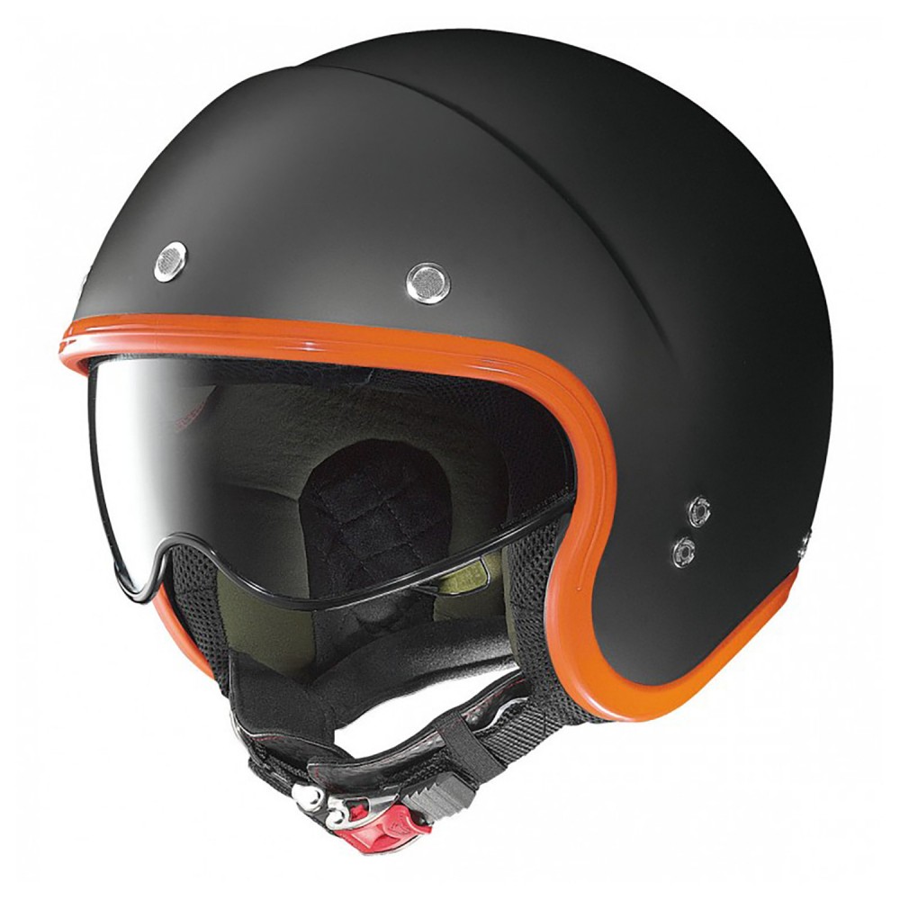 Casco Abierto para Moto Nolan N21 Durango Flat Negro Naranja TALLE S