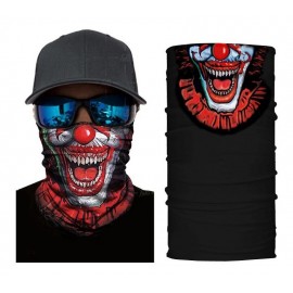Cuello Mascara Multifuncion Pañuelo Payaso Sangre Clown Lycra 09 Termico Frio