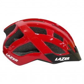 Casco Bicicleta Mountain Bike Lazer Compact Visera Negro Rojo