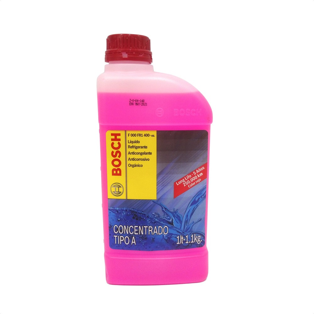 Liquido Refrigerante Organico Bosch Rojo 1lt Anticongelante